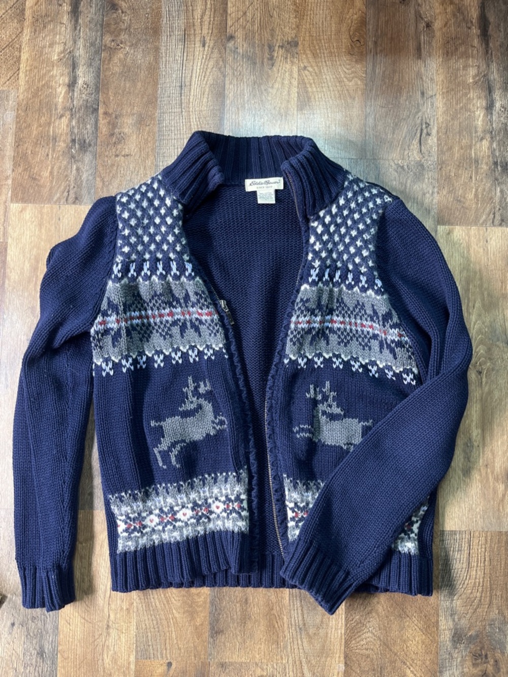 Vintage Eddie Bauer Navy Blue Knit Sweater